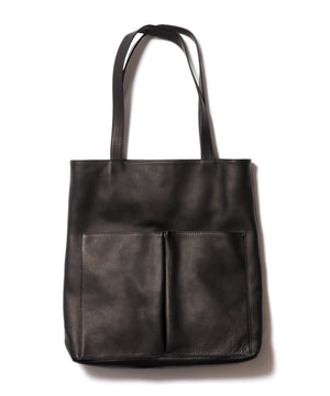 IMPERMA-LEATHER / GUSSET POCKET TOTE BAG / ME651