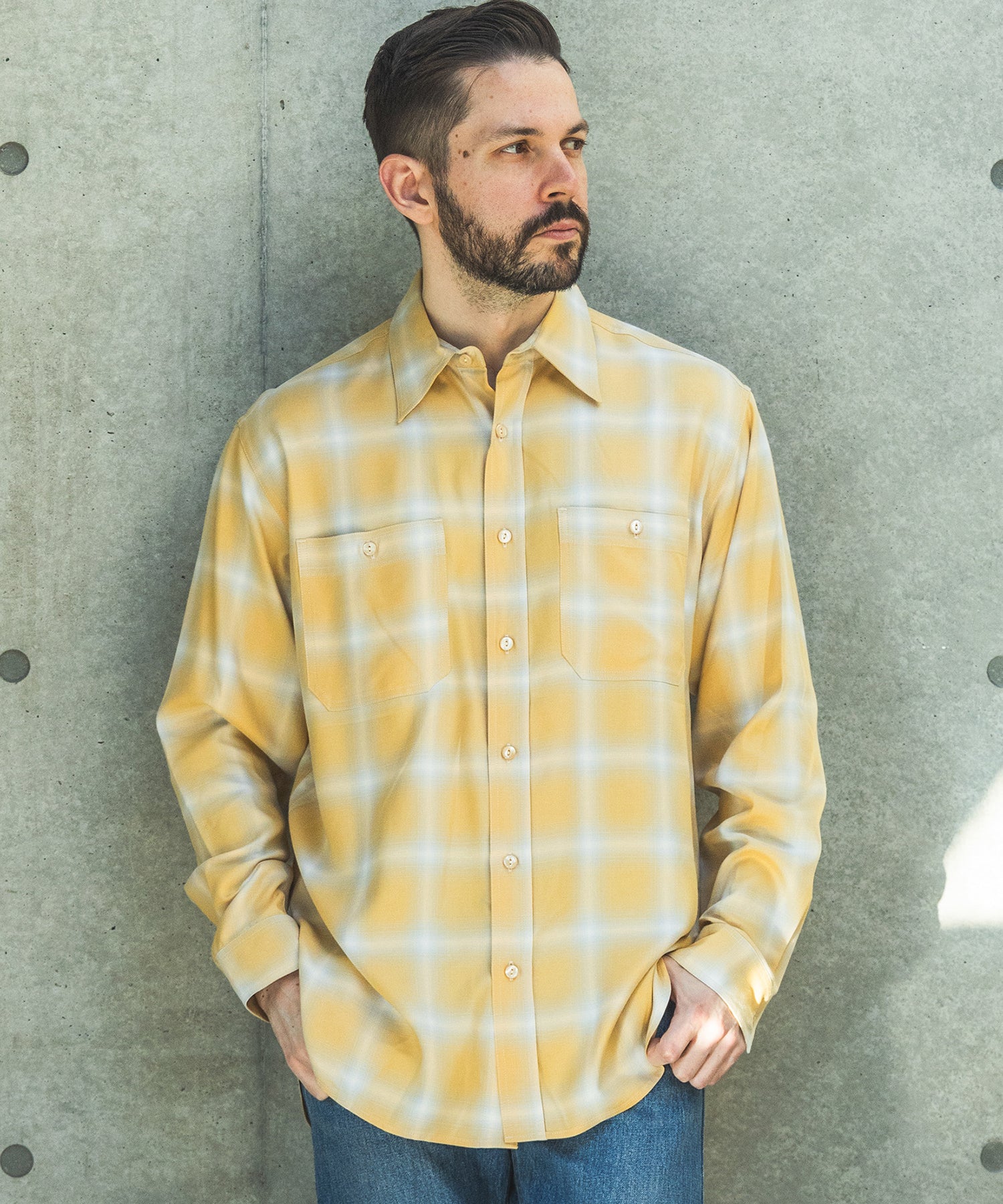 RAYON OMBRE CHECK / WORK SHIRT / M261115 – MR.OLIVE ONLINE STORE