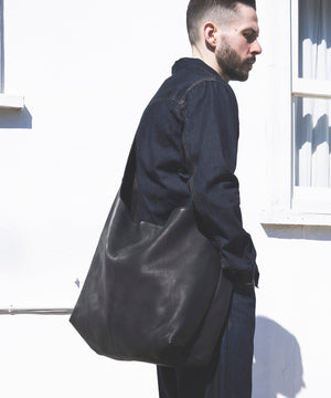 IMPERMA-LEATHER / BIG SHOULDER BAG / ME649