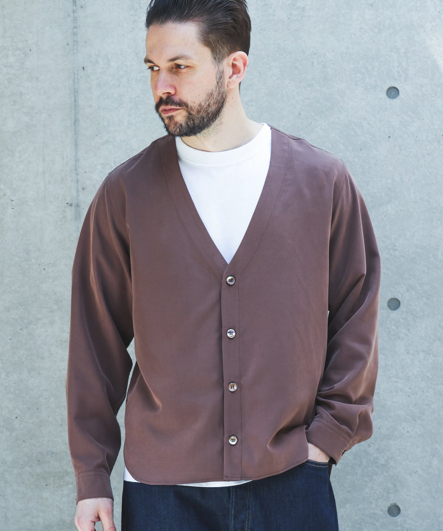【予約商品】T/R POWDER CLOTH / CARDIGAN SHIRT /M263105