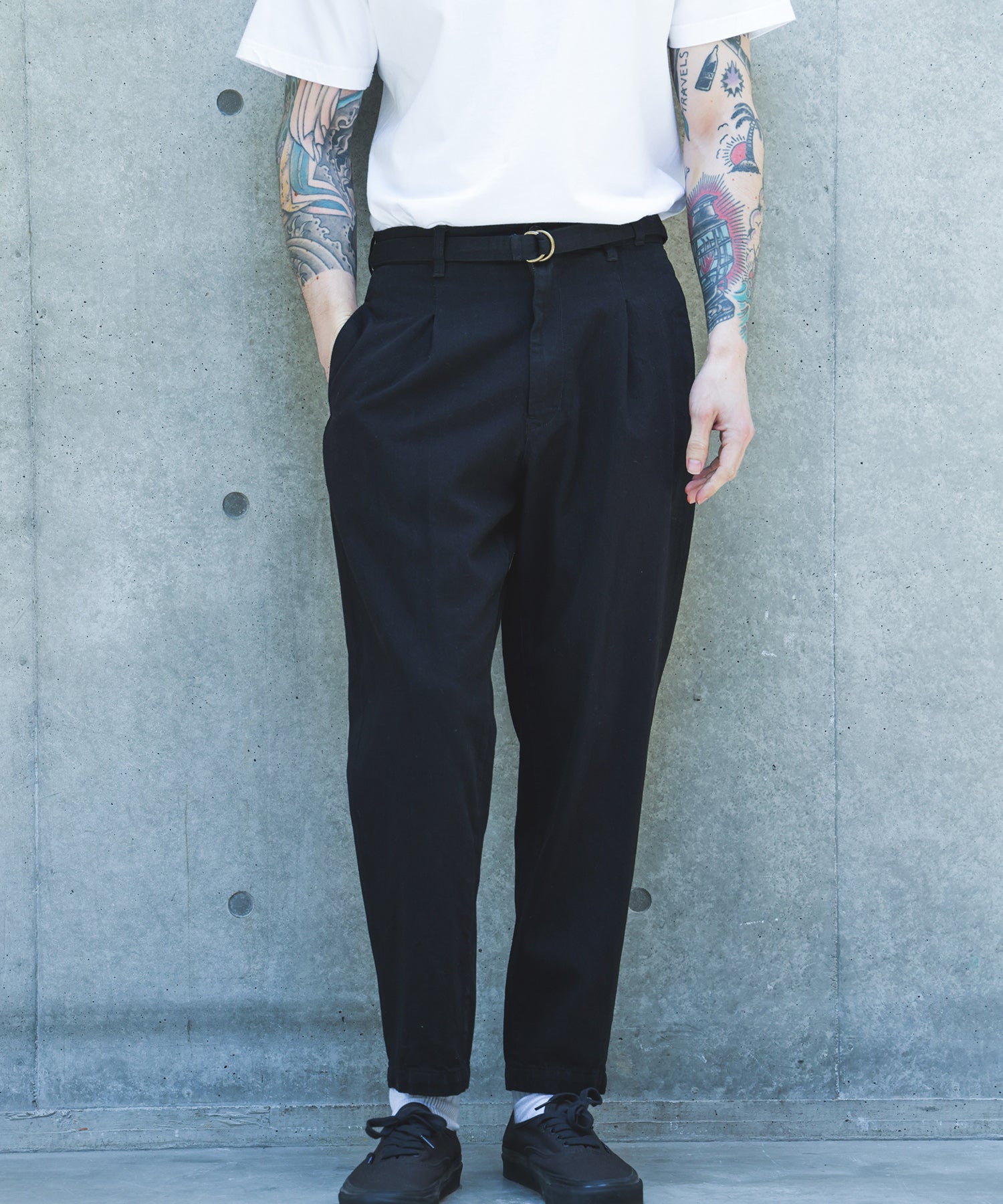 【予約商品】10oz NATURAL SLUB DENIM / BELTED WIDE TAPERD PANTS /M263104