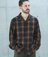 【予約商品】OMBRE TENCEL CHECK / OPEN COLLAR SHIRT /M263108
