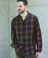 【予約商品】OMBRE TENCEL CHECK / OPEN COLLAR SHIRT /M263108