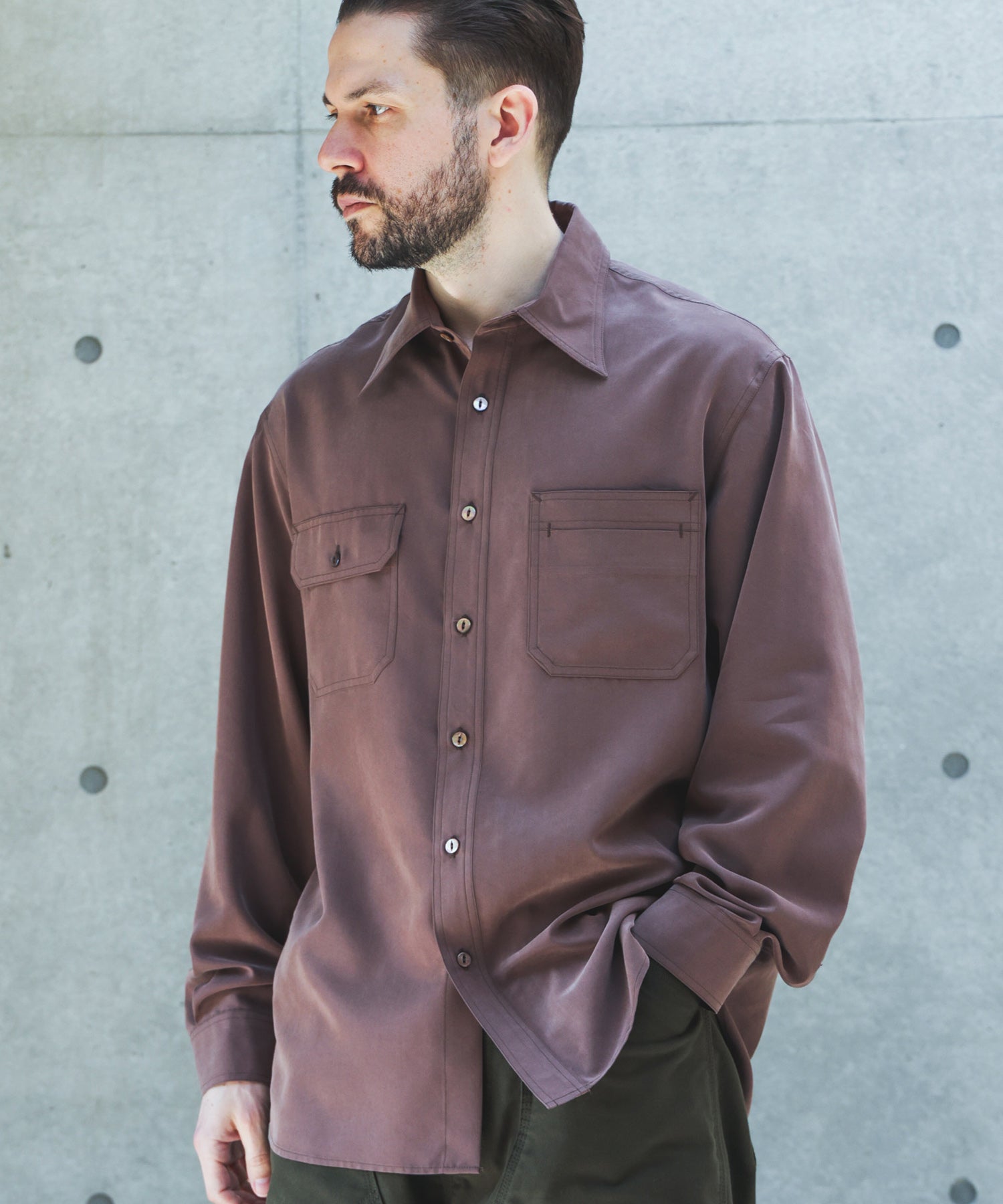 【予約商品】T/R POWDER CLOTH / SERVICEMAN SHIRT /M263106