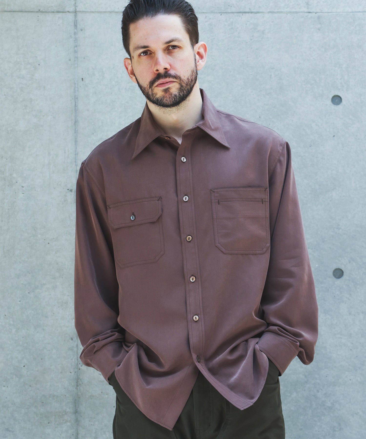 【予約商品】T/R POWDER CLOTH / SERVICEMAN SHIRT /M263106