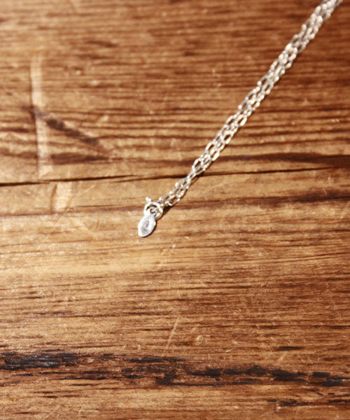 Small Heart Feather & Turquoise Chain Necklace / 16AC-105