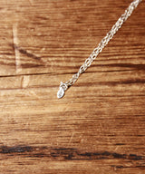 Small Heart Feather & Turquoise Chain Necklace / 16AC-105