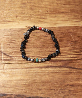 Tumble Stone Short Bracelet -Black Agate-