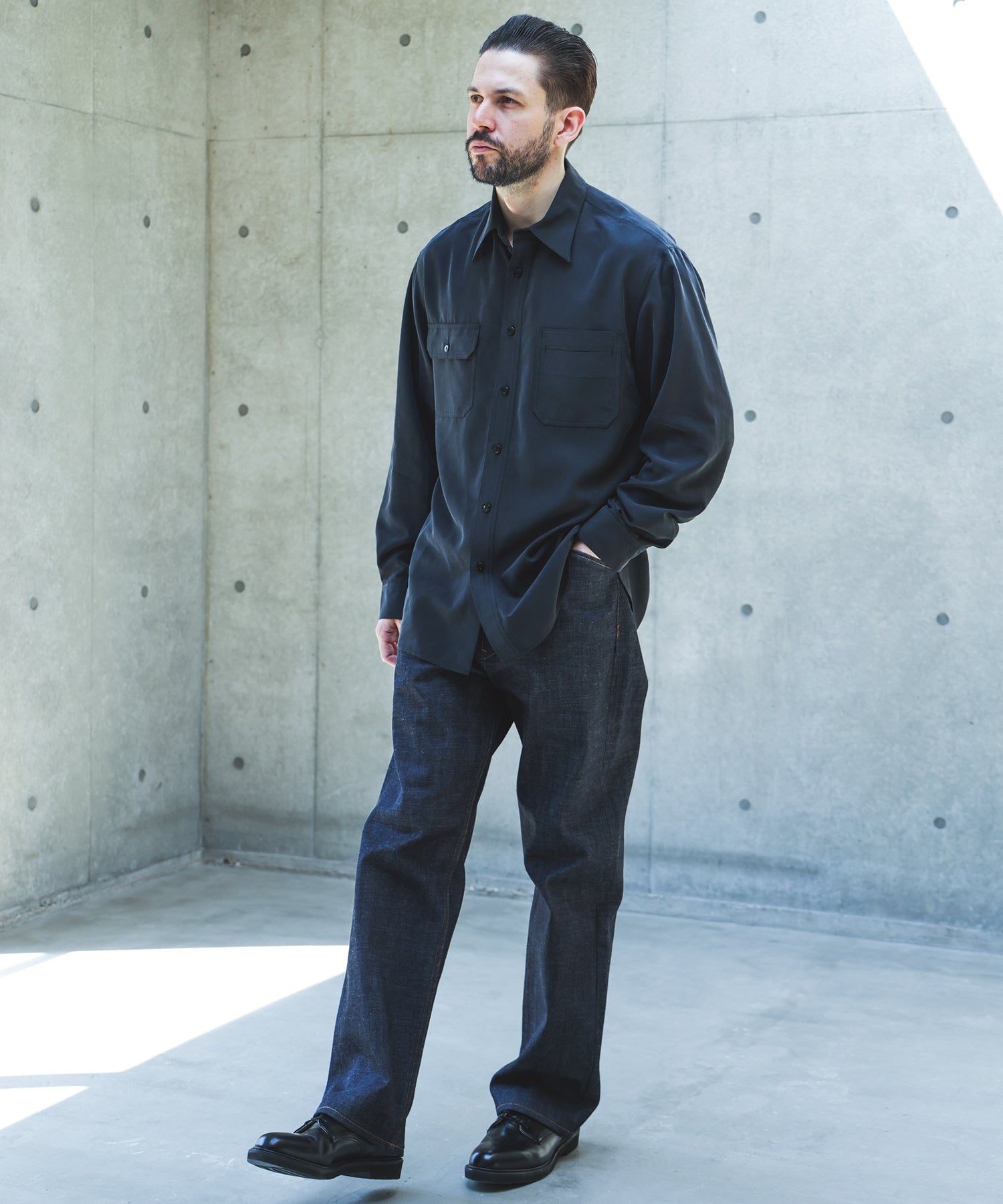 【予約商品】T/R POWDER CLOTH / SERVICEMAN SHIRT /M263106