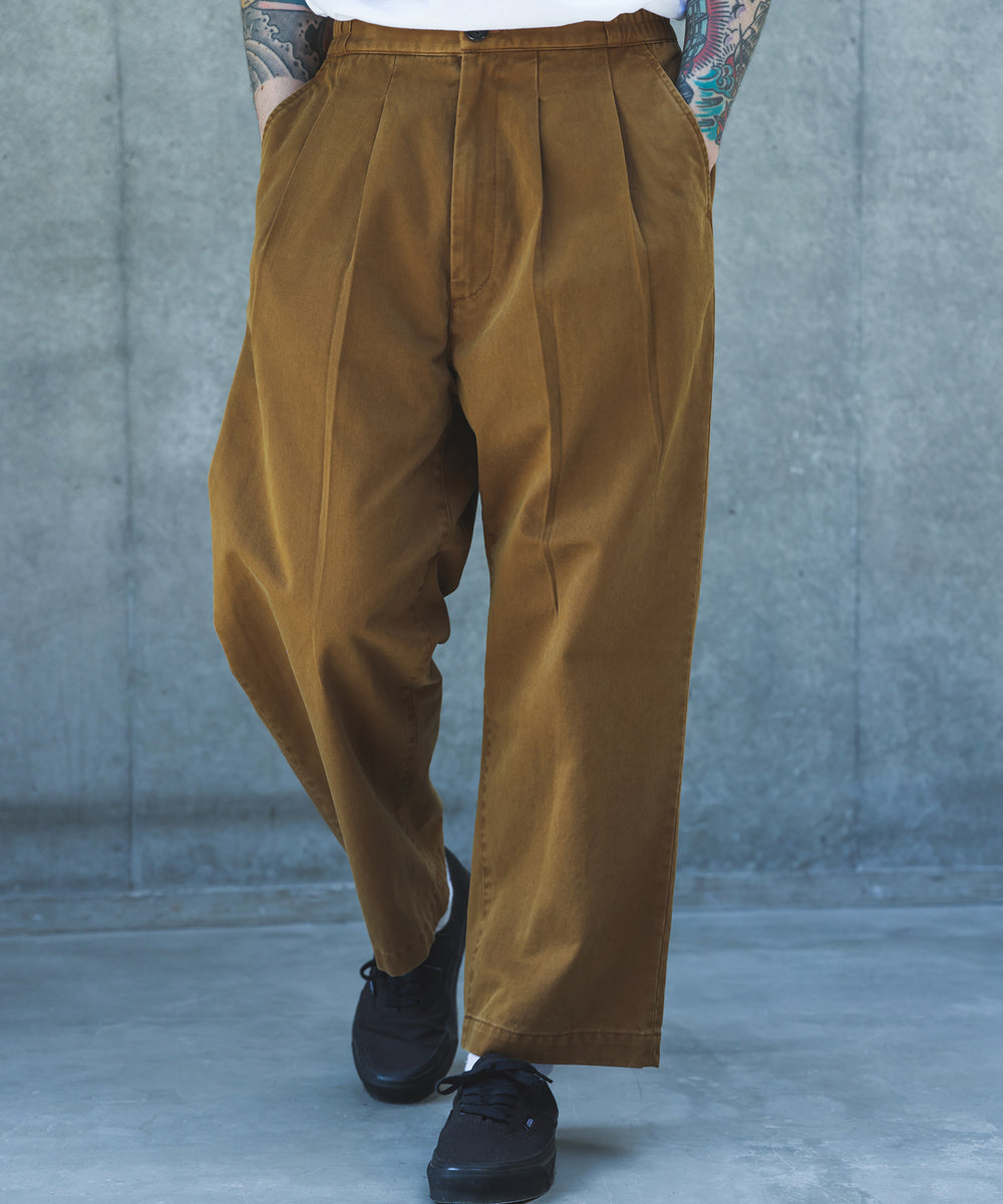 【予約商品】VINTAGE SULFUR CHINO / 2 TUCK WIDE EASY PANTS /M263114