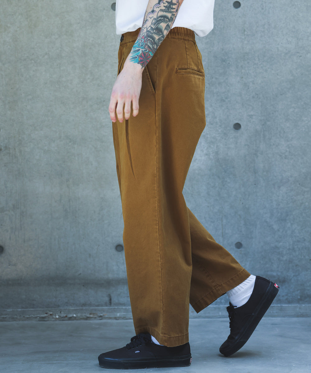 【予約商品】VINTAGE SULFUR CHINO / 2 TUCK WIDE EASY PANTS /M263114