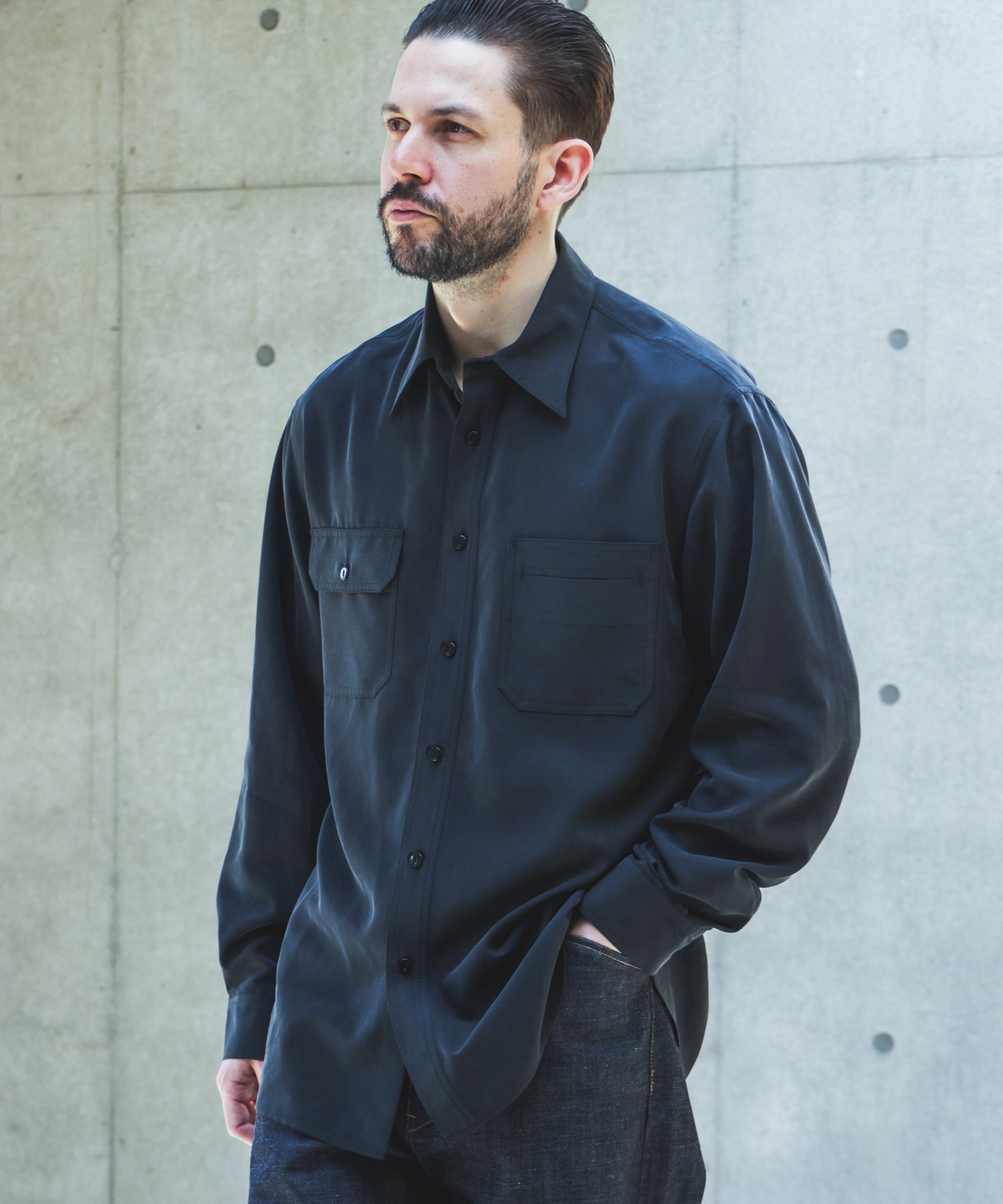 【予約商品】T/R POWDER CLOTH / SERVICEMAN SHIRT /M263106