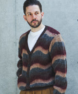 【予約商品】WAVE BORDER MOHAIR / HERITAGE CARDIGAN /M263123