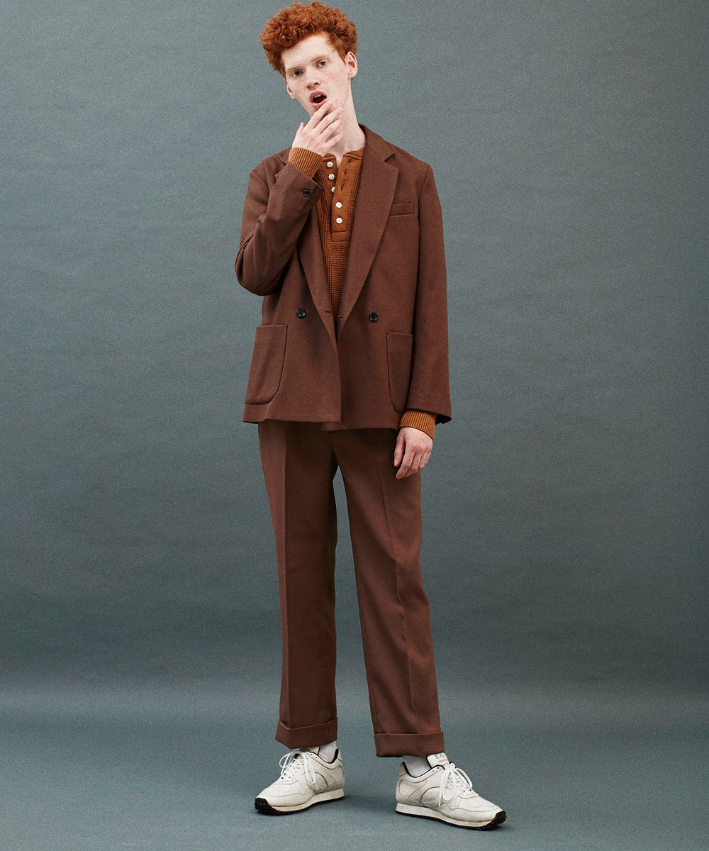 MR.OLIVE / RETRO POLYESTER TWILL / 2B DOUBLE BREASTED JACKET