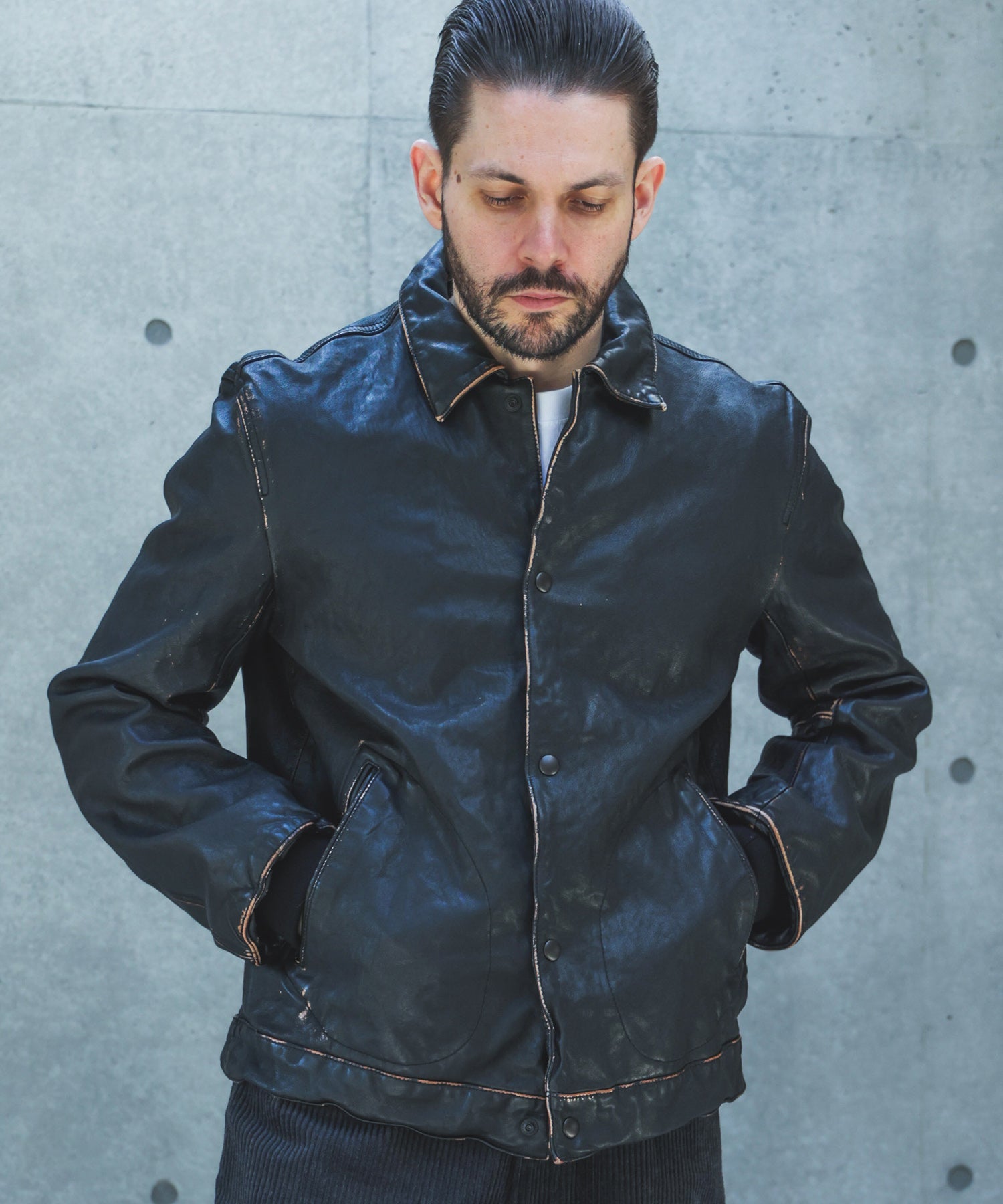 【予約商品】VINTAGE CRAFT SHEEP LEATHER / AGED AWARD JACKET /M263116