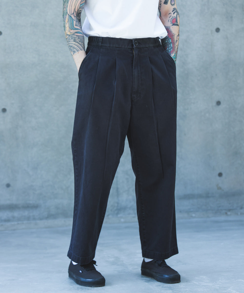 【予約商品】VINTAGE SULFUR CHINO / 2 TUCK WIDE EASY PANTS /M263114