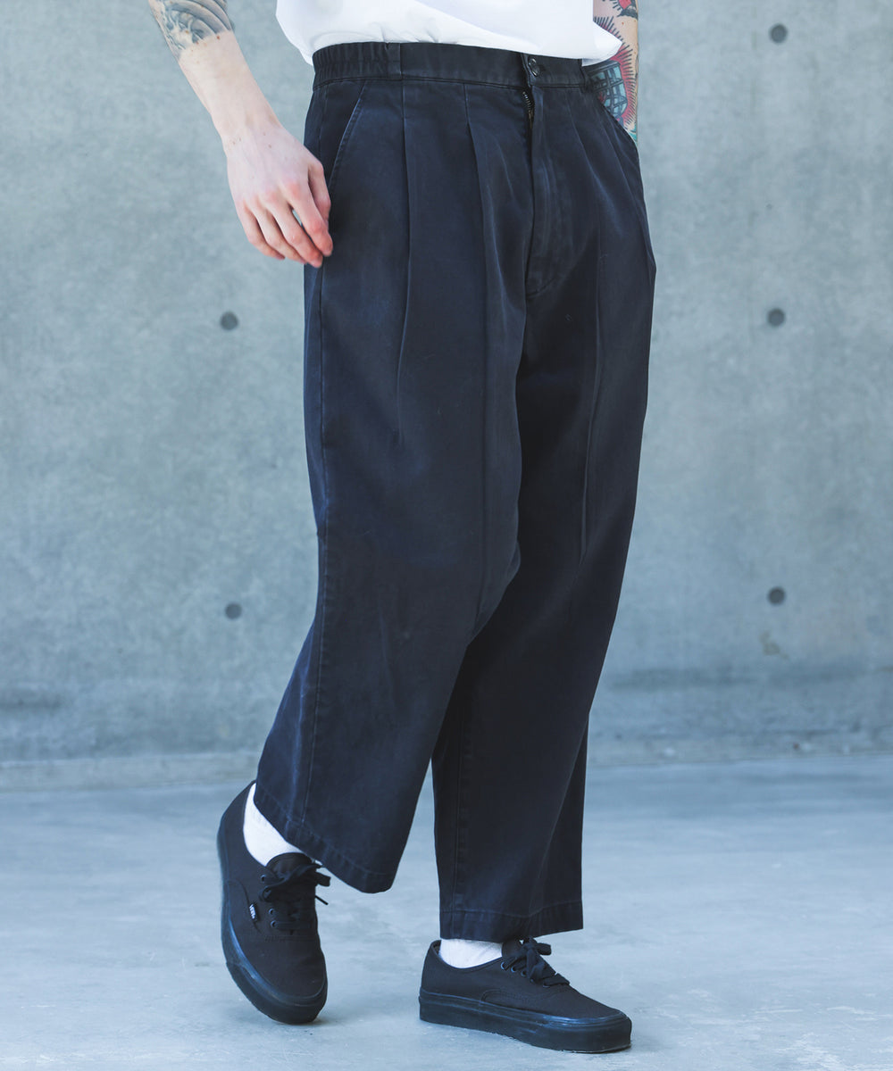 【予約商品】VINTAGE SULFUR CHINO / 2 TUCK WIDE EASY PANTS /M263114