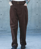 【予約商品】WIDE WALE CORDUROY / BELTED RELAX TAPERED PANTS /M263130
