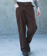 【予約商品】WIDE WALE CORDUROY / BELTED RELAX TAPERED PANTS /M263130