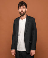 MR.OLIVE / RETRO POLYESTER TWILL / 2B SEMI PEAKED LAPEL JACKET