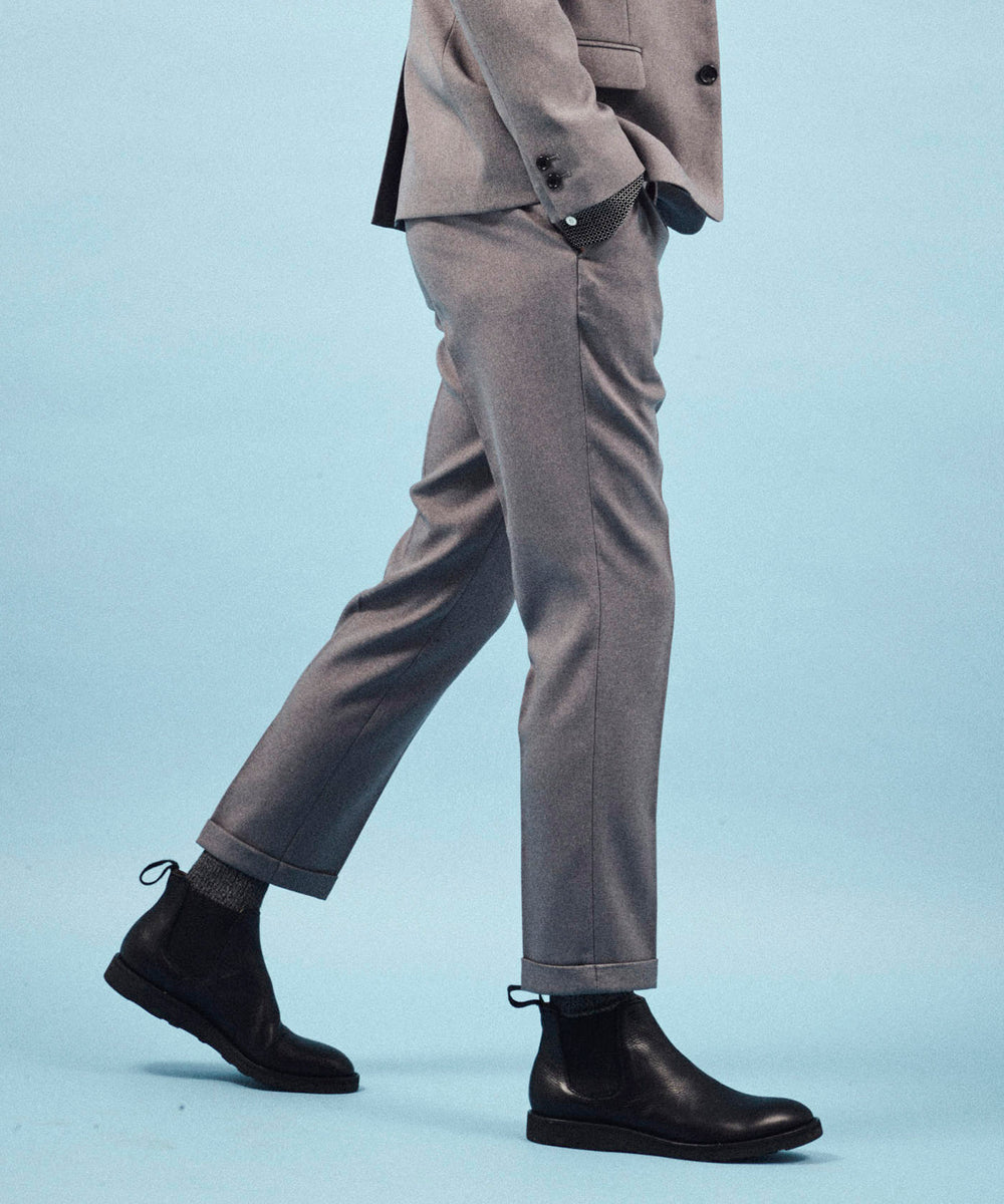 MR.OLIVE / RETRO POLYESTER TWILL / ONE PLEATS STA-PREST TAPERED PANTS