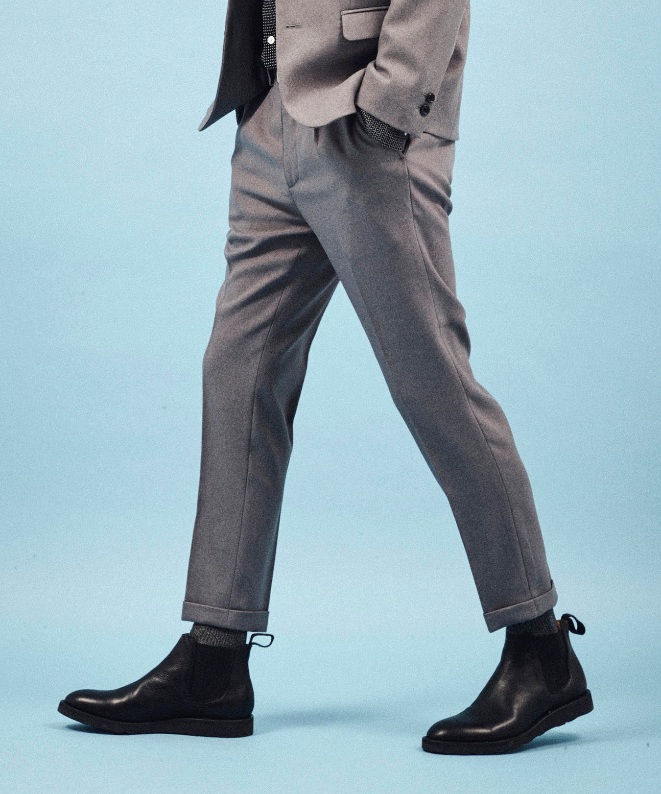MR.OLIVE / RETRO POLYESTER TWILL / ONE PLEATS STA-PREST TAPERED PANTS