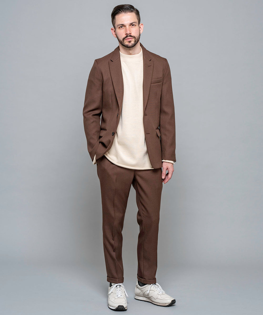MR.OLIVE / RETRO POLYESTER TWILL / ONE PLEATS STA-PREST TAPERED PANTS