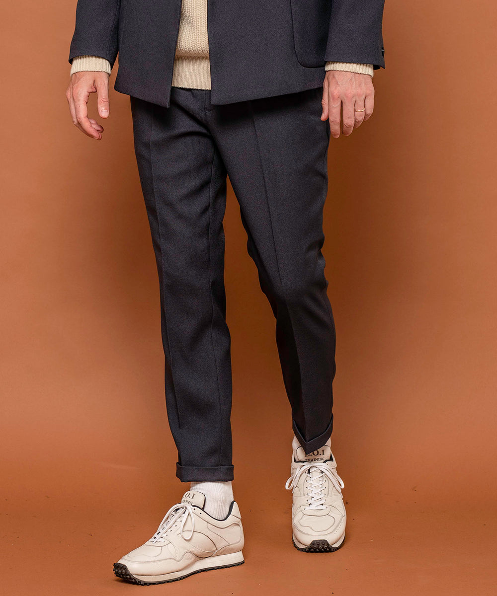 MR.OLIVE / RETRO POLYESTER TWILL / ONE PLEATS STA-PREST TAPERED PANTS