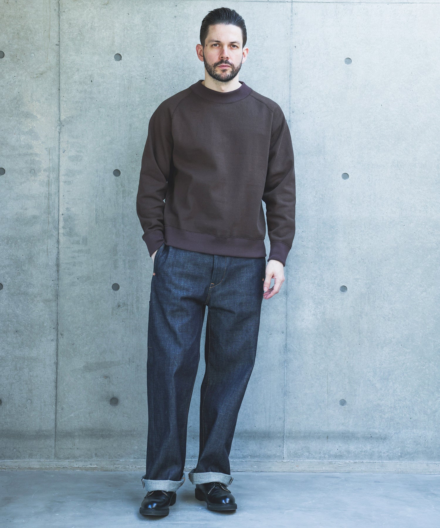 【予約商品】HEAVY-DUTY COTTON / FLAT SEAMER BOTTLE NECK JERSEY /M263120