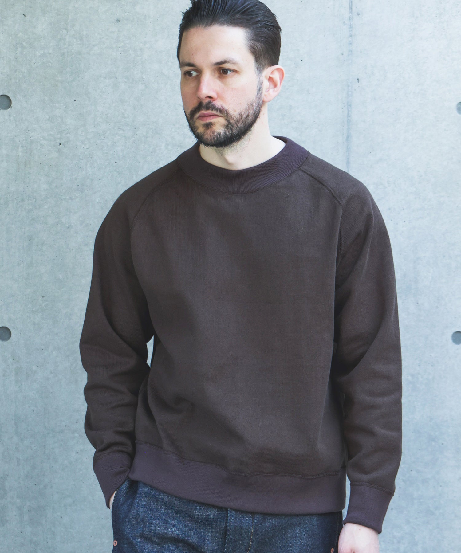 【予約商品】HEAVY-DUTY COTTON / FLAT SEAMER BOTTLE NECK JERSEY /M263120