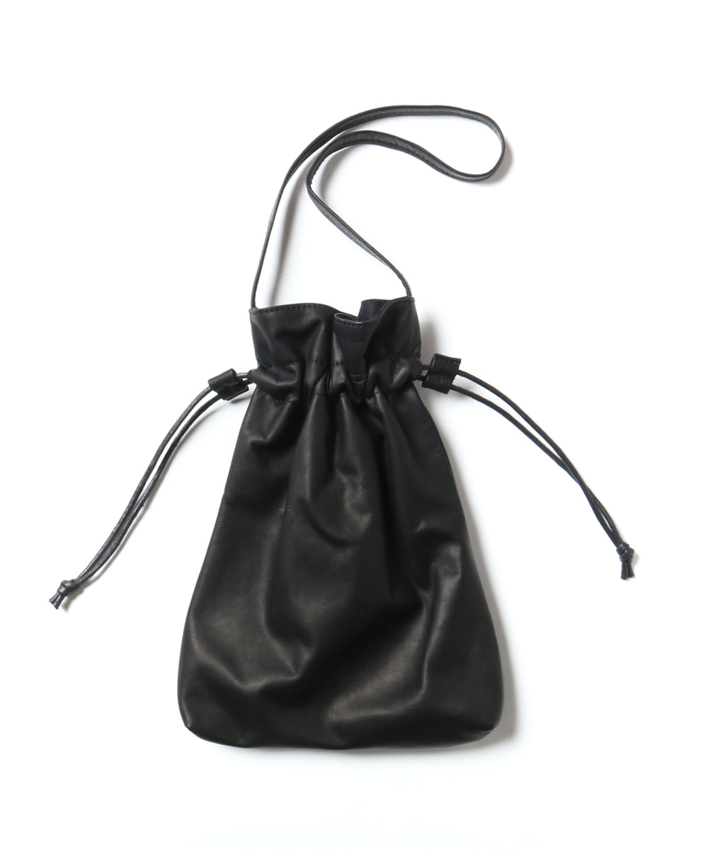 IMPERMA-LEATHER / WATER PROOF LIGHT LEATHER / DRAWSTRING BAG / ME698