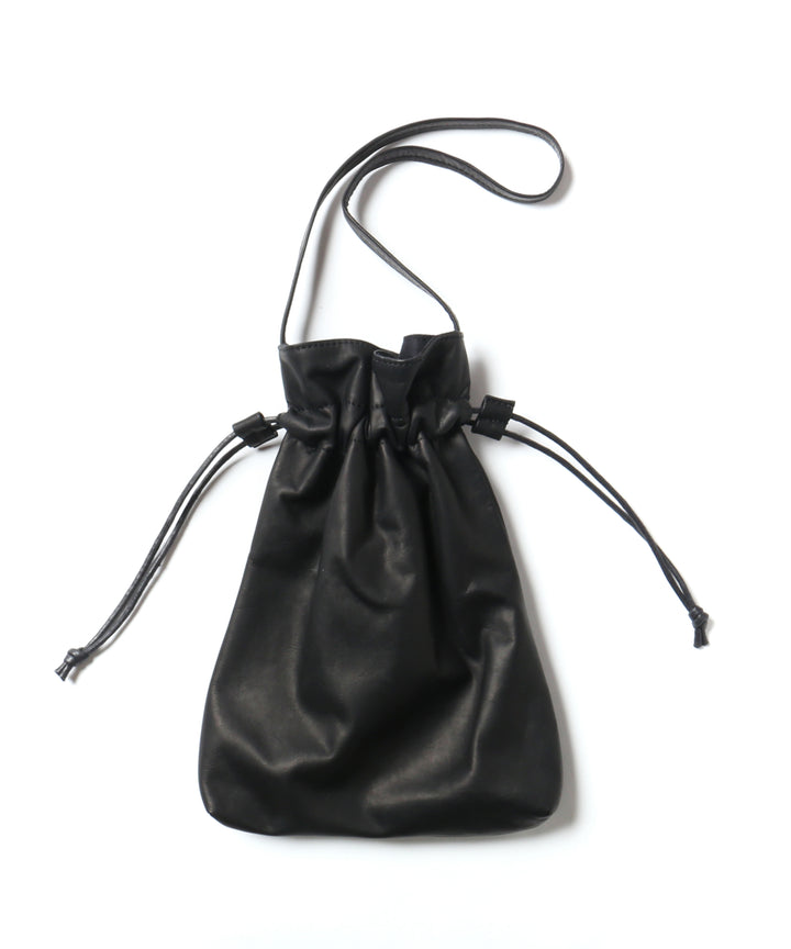 IMPERMA-LEATHER / WATER PROOF LIGHT LEATHER / DRAWSTRING BAG / ME698