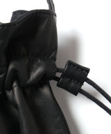 IMPERMA-LEATHER / WATER PROOF LIGHT LEATHER / DRAWSTRING BAG / ME698