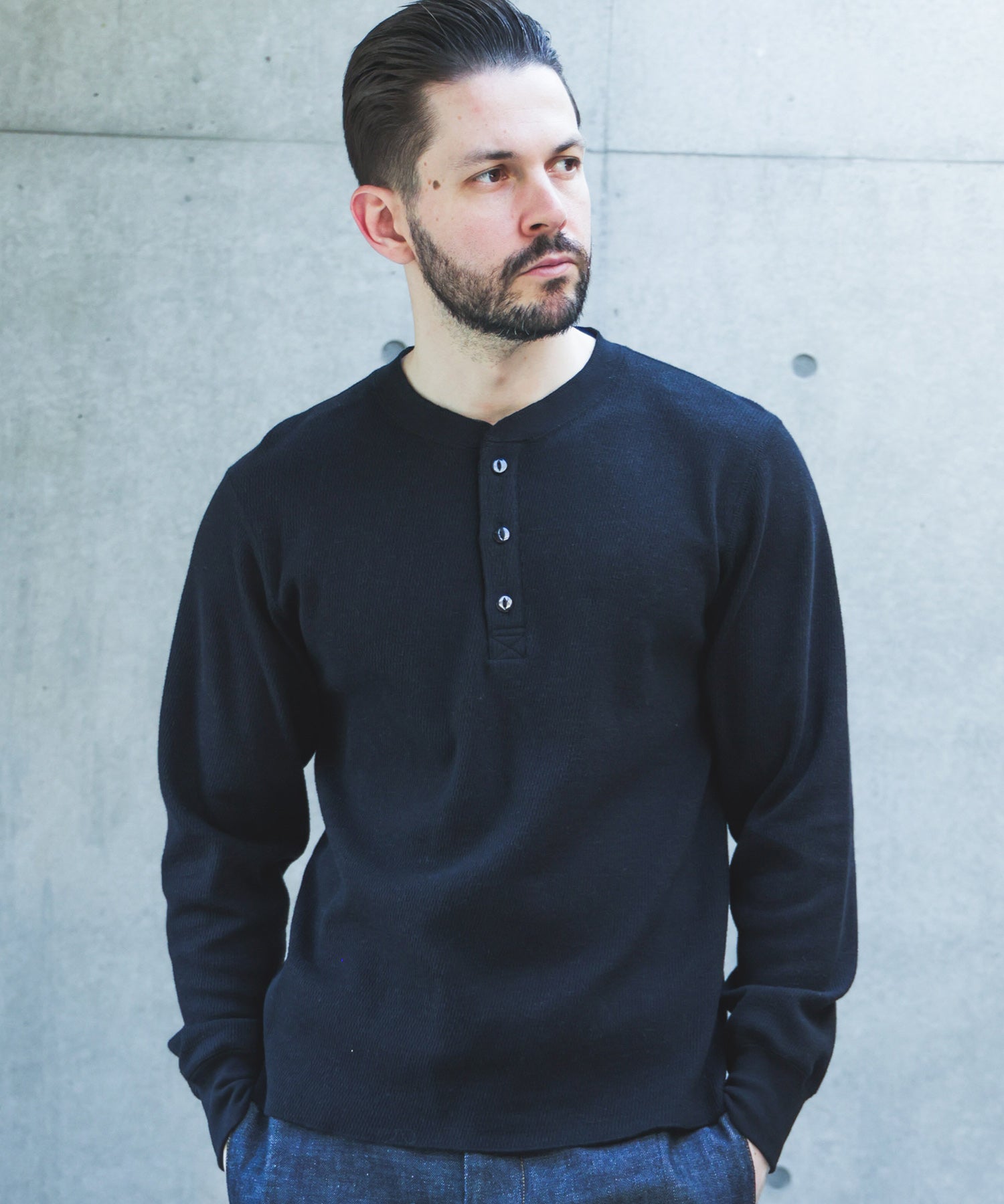 【予約商品】JAPAN HERITAGE HONEYCOMB / HENLEY NECK JERSEY /M263122