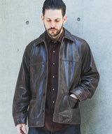 【予約商品】VINTAGE CRACK GOAT LEATHER / PATINA CAR COAT /M263115