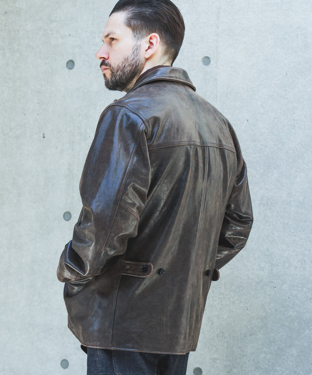【予約商品】VINTAGE CRACK GOAT LEATHER / PATINA CAR COAT /M263115