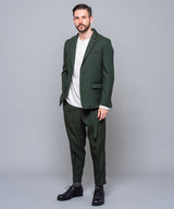 MR.OLIVE / RETRO POLYESTER TWILL / BELTED WIDE TAPERED PANTS / M-19101