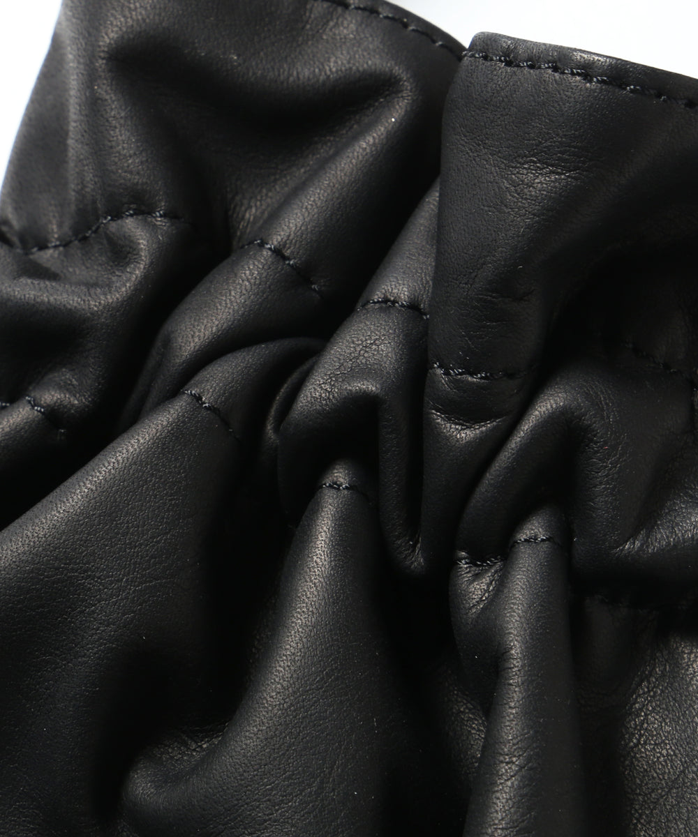 IMPERMA-LEATHER / WATER PROOF LIGHT LEATHER / DRAWSTRING BAG / ME698