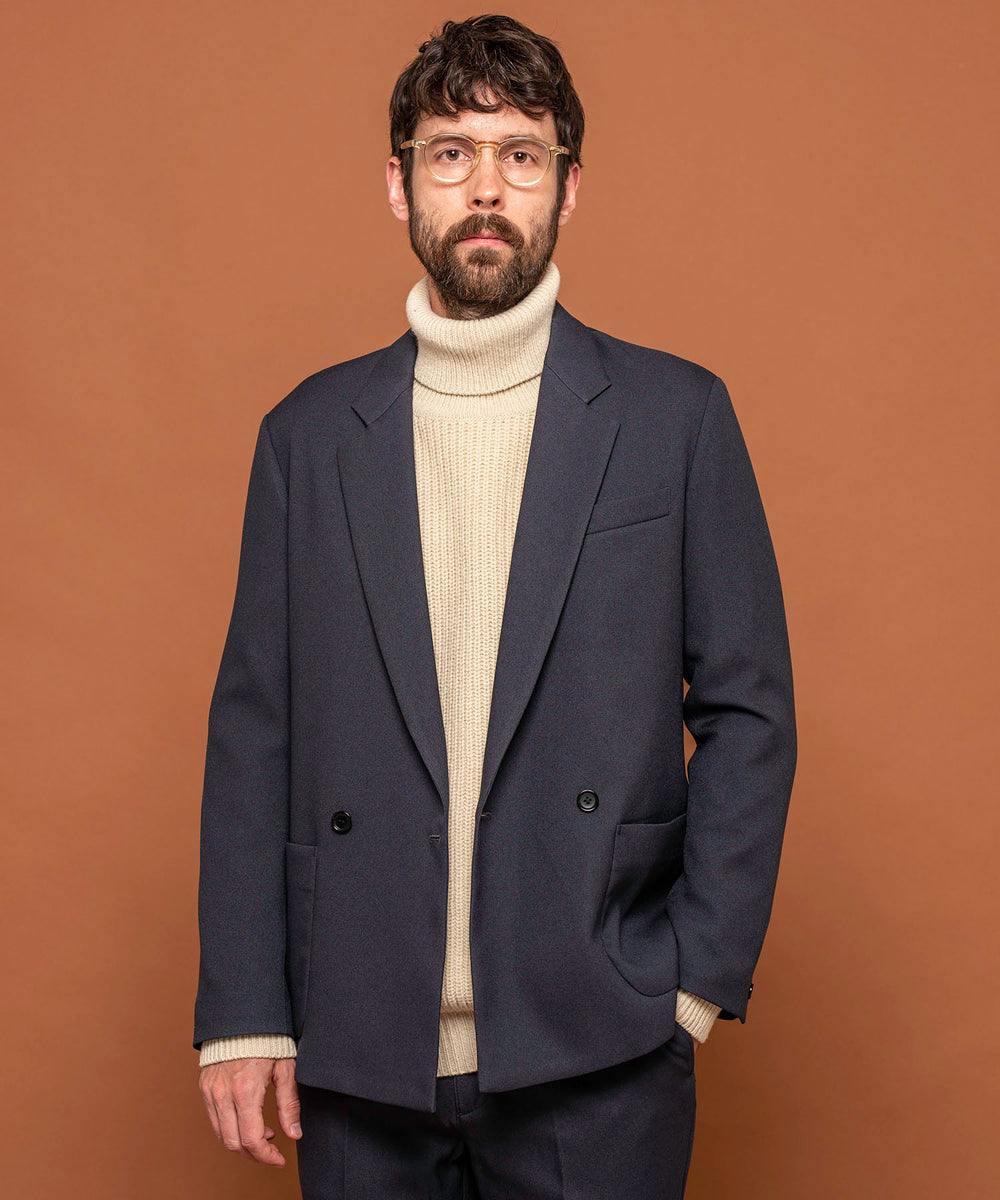 MR.OLIVE / RETRO POLYESTER TWILL / 2B DOUBLE BREASTED JACKET