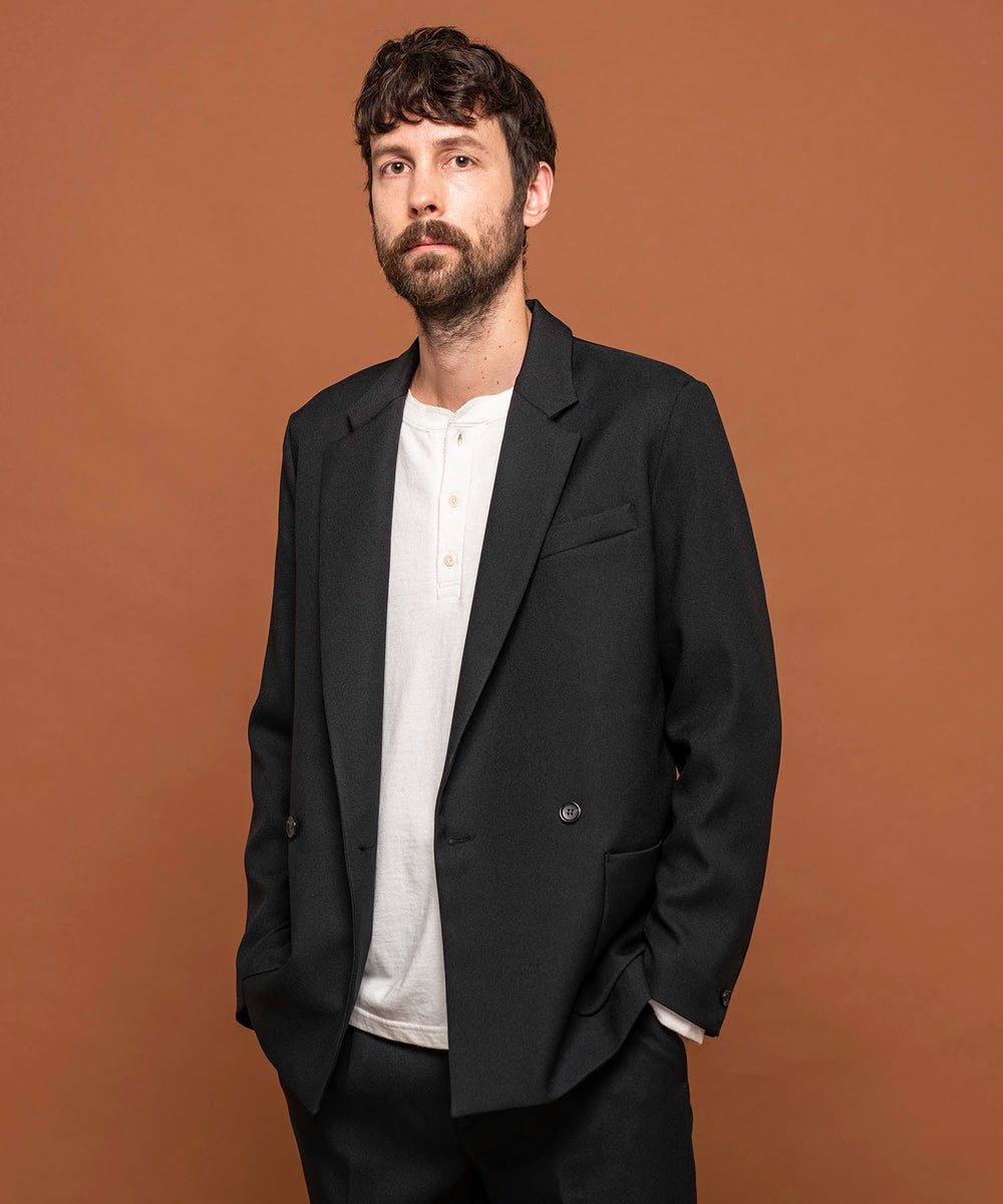 MR.OLIVE / RETRO POLYESTER TWILL / 2B DOUBLE BREASTED JACKET