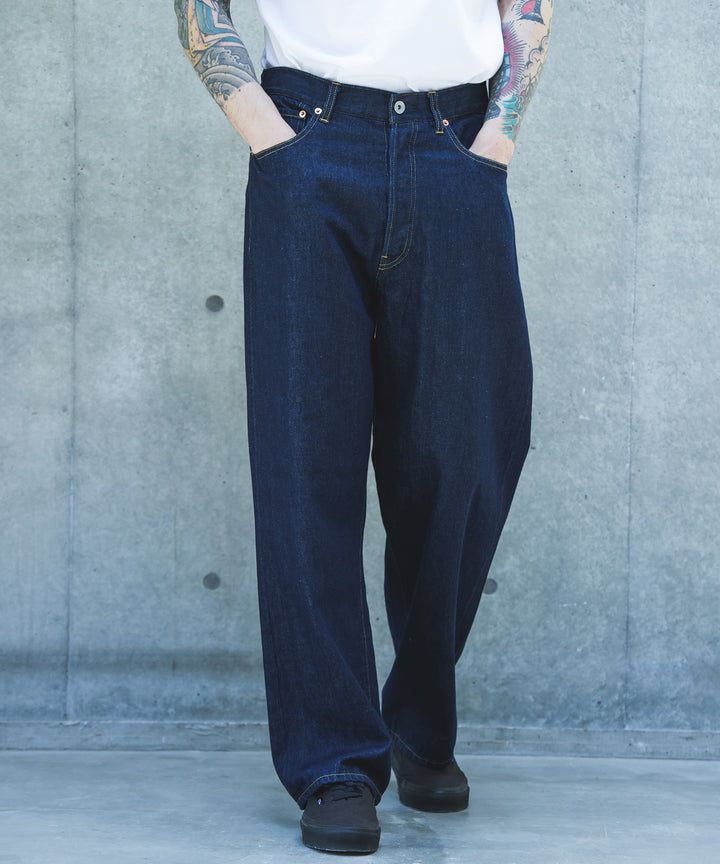 【予約商品】10oz NATURAL SLUB DENIM / WIDE STRIGHT PANTS /M263103