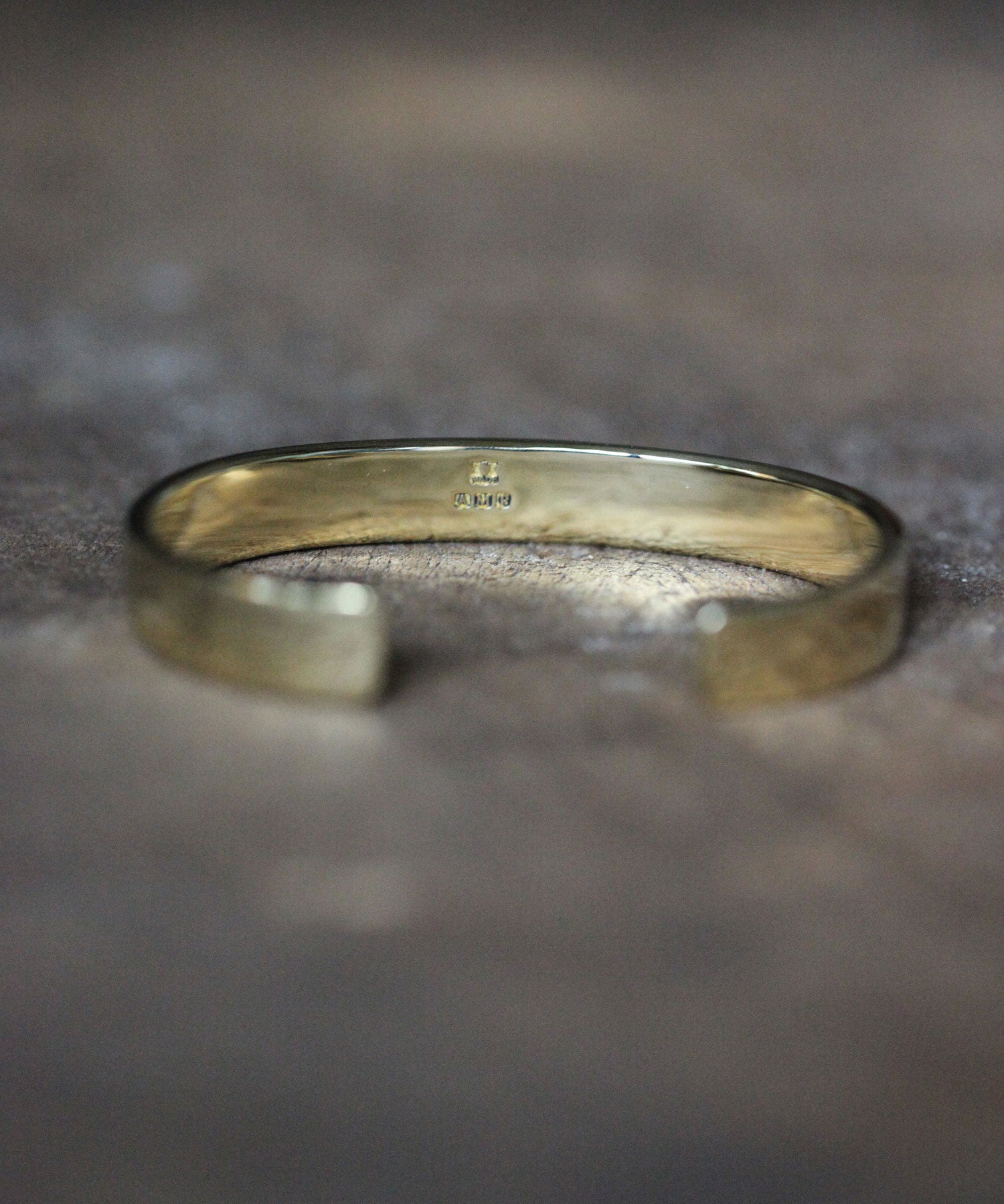 Flat Brass Diamond Bangle / HYJK-307