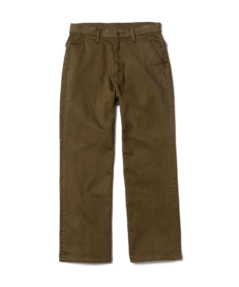 SUPER STRETCH DENIM / SILICON DYED WIDE STRAIGHT PANTS / M233107