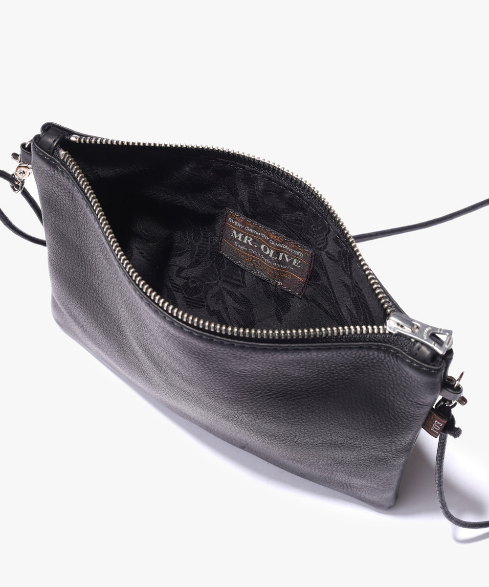 IMPERMA-LEATHER / ZIPPER SMALL SACOCHE / ME680