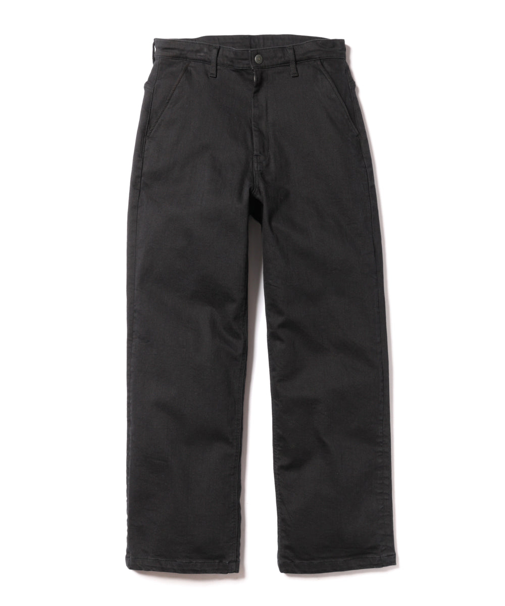 SUPER STRETCH DENIM / SILICON DYED WIDE STRAIGHT PANTS / M233107