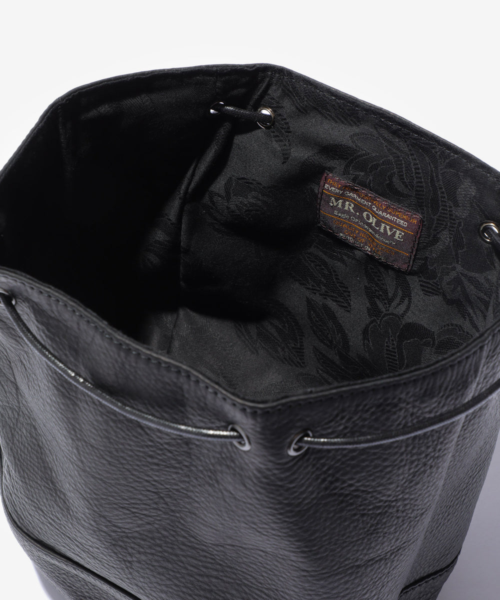 IMPERMA-LEATHER / 2WAY DRAWSTRING POUCH / ME697