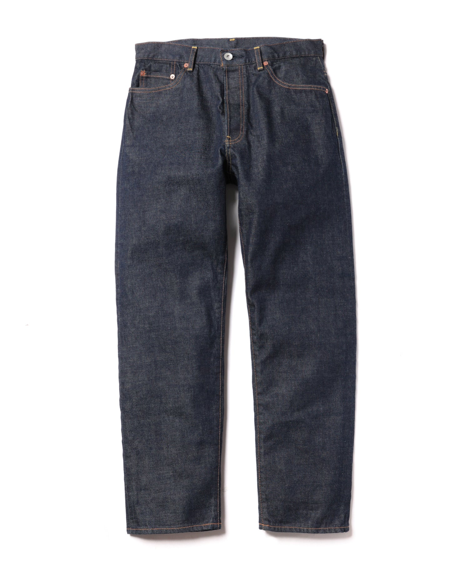 15oz OLD SELVAGE DENIM / WASHED RELAX TAPERED JEANS / M233127