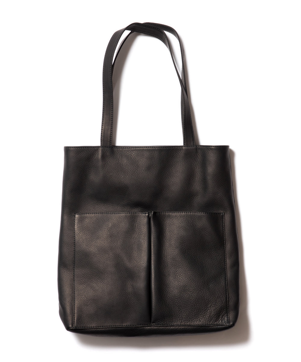 IMPERMA-LEATHER / GUSSET POCKET TOTE BAG / ME651
