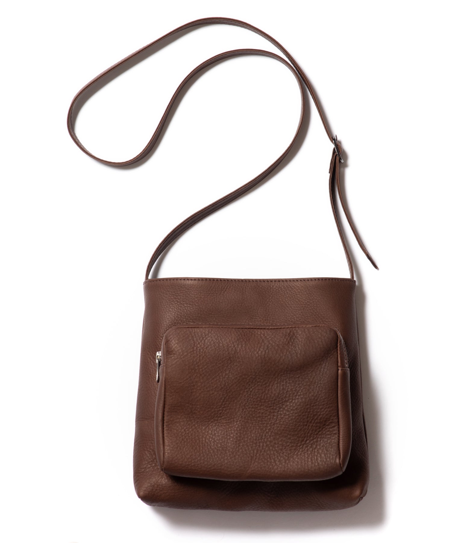 IMPERMA-LEATHER / GUSSET POCKET COMPACT SHOULDER BAG / ME652