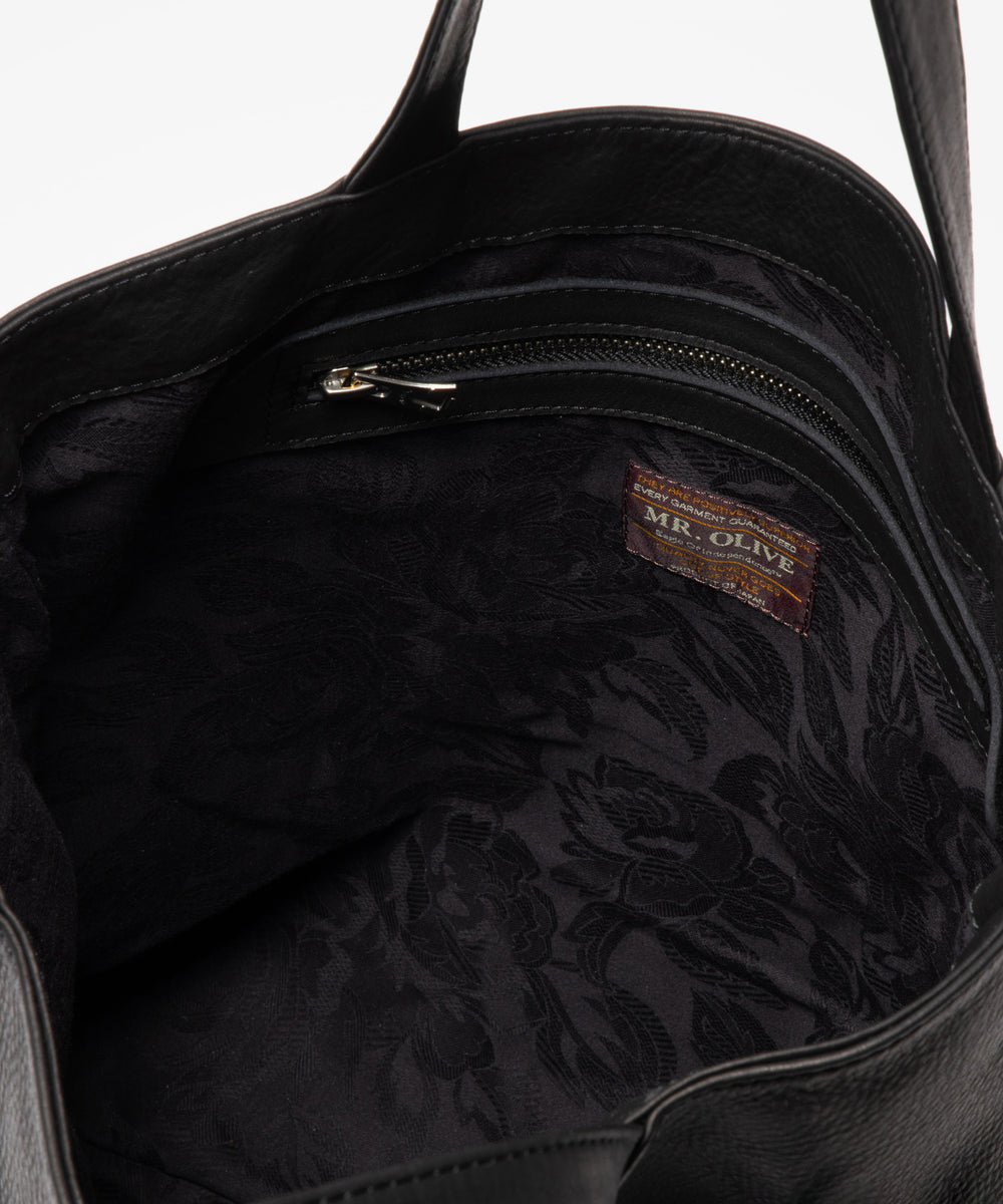 IMPERMA-LEATHER / GUSSET POCKET TOTE BAG / ME651